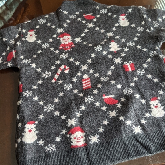 Soft Grey Christmas Turtleneck Sweater - Picture 2 of 9
